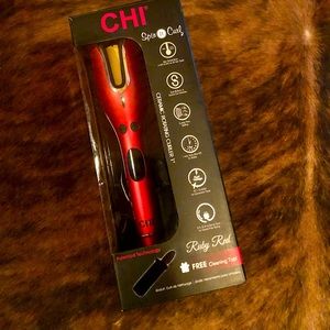 Chi Spin N Curl 1” Curling Iron-Ruby Red in box. Like new, used once.